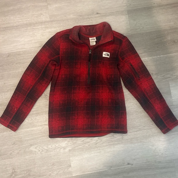 The North Face Red and Black Checkered Jacket - Picture 1 of 5